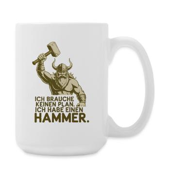 Wikinger Viking Legende Seemann Odin Rabe Kämpfer - Große Tasse 440 ml - Weiß - Rechts