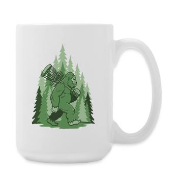 Sasquatch Disc Golf Panier Forêt Frisbee Drôle - Grande tasse 440 ml - blanc - Droite