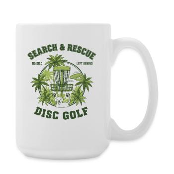 Recherche et sauvetage : aucun disque laissé derrière Disc golf - Grande tasse 440 ml - blanc - Droite