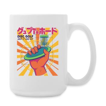 Disc Golf Grip It And Rip It Flying Disc Fun - Large Mug 440 ml - white - Right