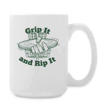 Grip It And Rip It Disc Golf Flying Disc - Large Mug 440 ml - white - Right