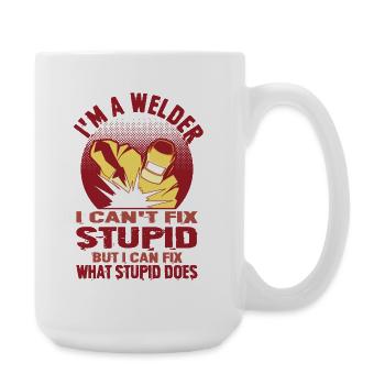 Schweißer Spruch Geschenke Für Metallbauer  - Große Tasse 440 ml - Weiß - Rechts