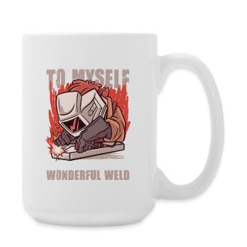 Schweißer Spruch Geschenke Für Metallbauer  - Große Tasse 440 ml - Weiß - Rechts