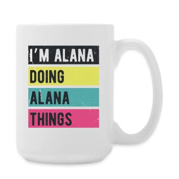 Je suis Alana qui fait des couleurs rétro d’Alana Things - Grande tasse 440 ml - blanc - Droite