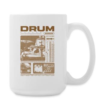 Rock-Schlagzeuger, Trommelspieler, Streetwear - Große Tasse 440 ml - Weiß - Rechts