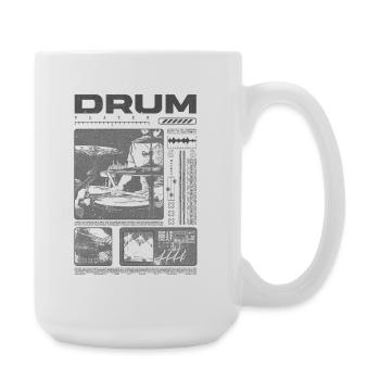 Rock-Schlagzeuger, Trommelspieler, Streetwear - Große Tasse 440 ml - Weiß - Rechts
