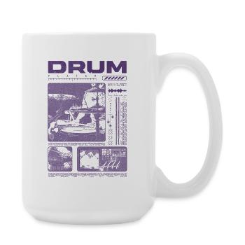Rock-Schlagzeuger, Trommelspieler, Streetwear - Große Tasse 440 ml - Weiß - Rechts