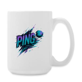Ping Pong - Tennis de Table - Grande tasse 440 ml - blanc - Droite