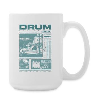 Rock-Schlagzeuger, Trommelspieler, Streetwear - Große Tasse 440 ml - Weiß - Rechts