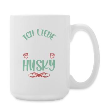 I love my husky angel wings - Large Mug 440 ml - white - Right
