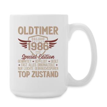 T-shirt pour les 40 ans – Vintage rétro 1986 - Grande tasse 440 ml - blanc - Droite