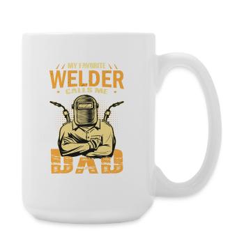 Schweißer Spruch Geschenke Für Metallbauer  - Große Tasse 440 ml - Weiß - Rechts
