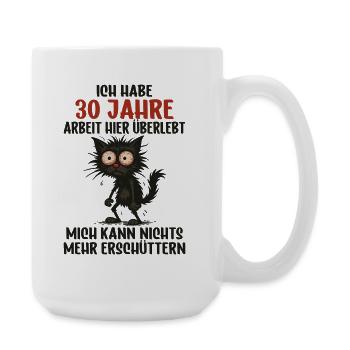 30 Year Company Anniversary Service Anniversary Work - Large Mug 440 ml - white - Right