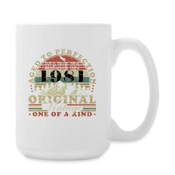 Made in 1981 - Limited Edition - Geburtsjahr - Große Tasse 440 ml - Weiß - Rechts