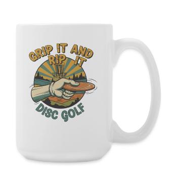 Grip It And Rip It Disc Golf Flying Disc - Large Mug 440 ml - white - Right