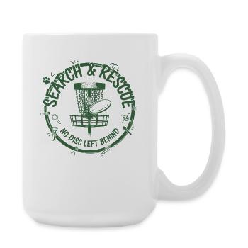 Recherche et sauvetage : aucun disque laissé derrière Disc golf - Grande tasse 440 ml - blanc - Droite