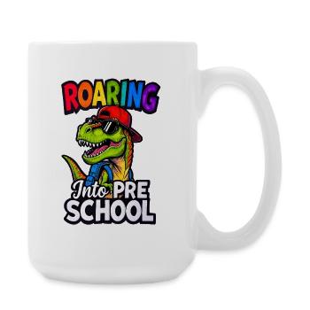 Rugir dans le dinosaure maternel : retour à l’école - Grande tasse 440 ml - blanc - Droite