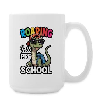Rugir dans le dinosaure maternel : retour à l’école - Grande tasse 440 ml - blanc - Droite