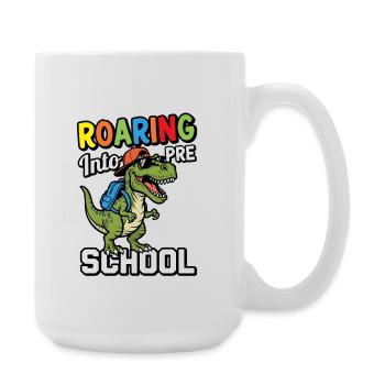 Rugir dans le dinosaure maternel : retour à l’école - Grande tasse 440 ml - blanc - Droite