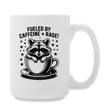 Coffee Sayings Caffeine Funny Coffee Gift - Large Mug 440 ml - white - Right