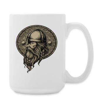 Légende viking viking marin Odin Raven Fighter - Grande tasse 440 ml - blanc - Droite