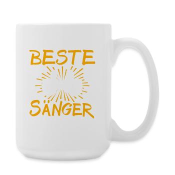 Sänger Geschenkidee - Große Tasse 440 ml - Weiß - Rechts