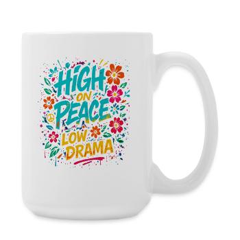 Un discours de paix, peu de drame - Grande tasse 440 ml - blanc - Droite