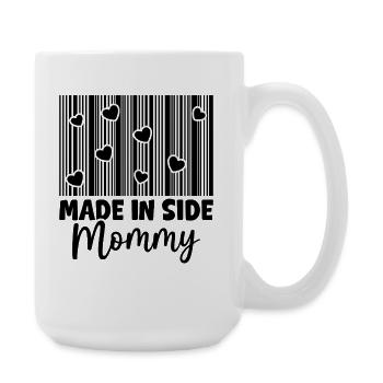 Made in Side Mommy Hearts - Large Mug 440 ml - white - Right