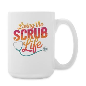 Living the Scrub Life - Large Mug 440 ml - white - Right