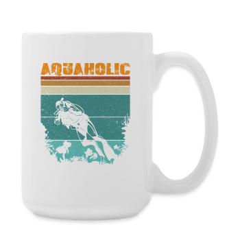 Retro Diver Design Vintage Saying - Large Mug 440 ml - white - Right