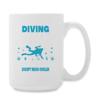 Diving Dad – Funny Diver Gift for Dads - Large Mug 440 ml - white - Right