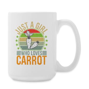 Juste une fille qui adore la carotte adore - Grande tasse 440 ml - blanc - Droite