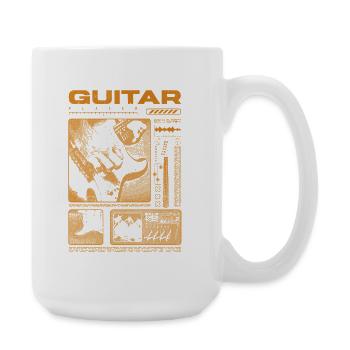 Guitar Player Rock Guitarist Streetwear Musician - Large Mug 440 ml - white - Right