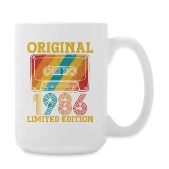 40. Geburtstag 40 Jahre 1986 Geburtstagsgeschenk - Große Tasse 440 ml - Weiß - Rechts