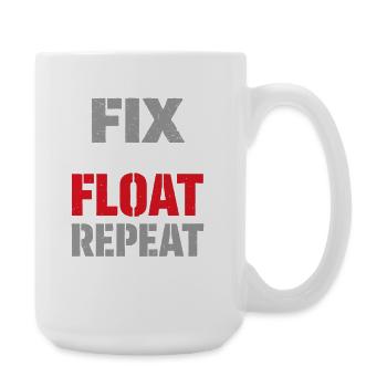 Boat maintenance, repair, humor, - Large Mug 440 ml - white - Right