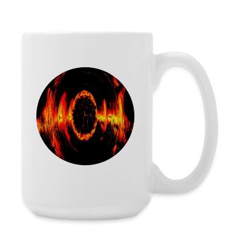 Fire Eye Lava Circle - Large Mug 440 ml - white - Right