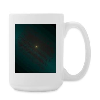 Spirale de lutte turquoise au centre - Grande tasse 440 ml - blanc - Droite