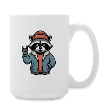 Rocker Raccoon - Large Mug 440 ml - white - Right