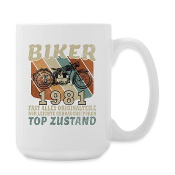 45e anniversaire motard motard 1981 - Grande tasse 440 ml - blanc - Droite