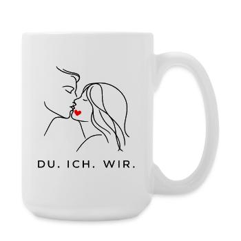 Minimal Heart Down, partenaire de la Saint-Valentin - Grande tasse 440 ml - blanc - Droite