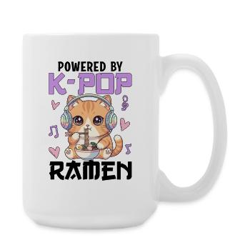 Powered By K-Pop Ramen - Large Mug 440 ml - white - Right