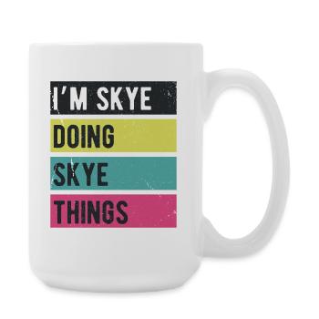 Ich bin Skye, mache Skye-Dinge Retro-Farben - Große Tasse 440 ml - Weiß - Rechts