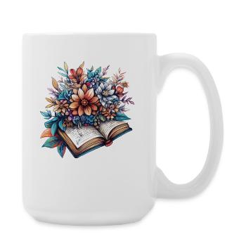 Récolte de fleurs tirée du livre - Grande tasse 440 ml - blanc - Droite