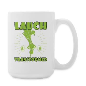 Gewichtheber LAUCH TRANSFORMED Lustiges - Große Tasse 440 ml - Weiß - Rechts