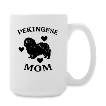 Lustiges Pekinese Mom - Große Tasse 440 ml - Weiß - Rechts
