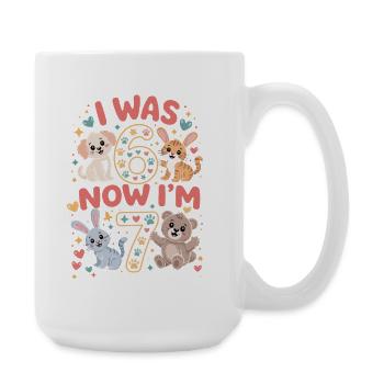 From 6 to 7 years party - Large Mug 440 ml - white - Right