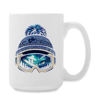 Süße Apres Ski Sprüche Lustig Skifahrer Geschenk - Große Tasse 440 ml - Weiß - Rechts