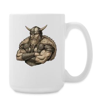 Viking Viking Legend Sailor Odin Raven Fighter - Large Mug 440 ml - white - Right