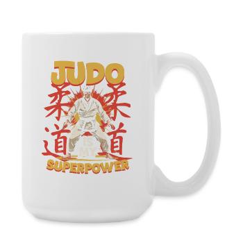 Judo Is My Superpower - Große Tasse 440 ml - Weiß - Rechts