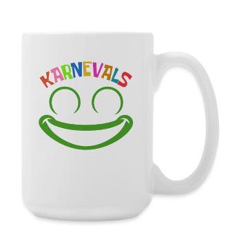 Carnival Frog | colorful carnival costume - Large Mug 440 ml - white - Right